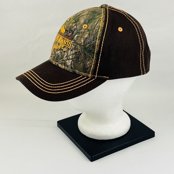 Pheasants Forever Strapback Hat 2018 Banquet Committee Embroidery Camo Brown - Picture 2 of 7